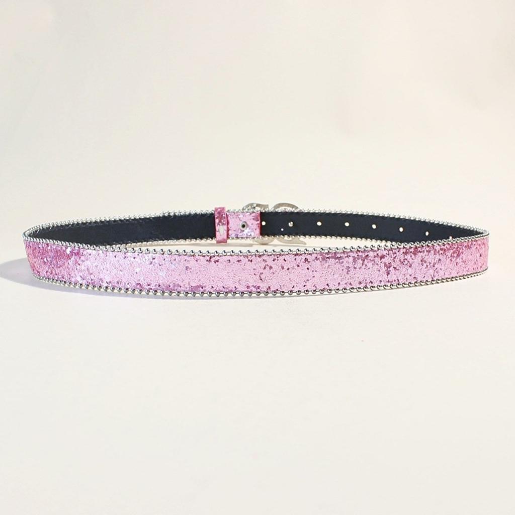 Blingbling Glitter Waist Belt Jean Belt Waist Costumes Glitter Heavy Duty for Jeans Pants