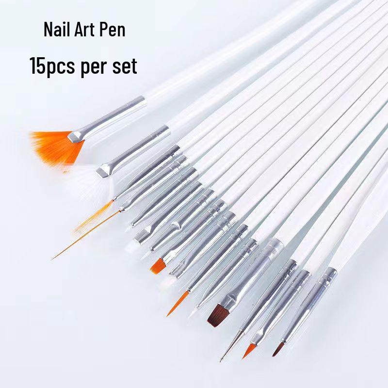 15-Piece Nail Art Brush & Dotting Pen Set
