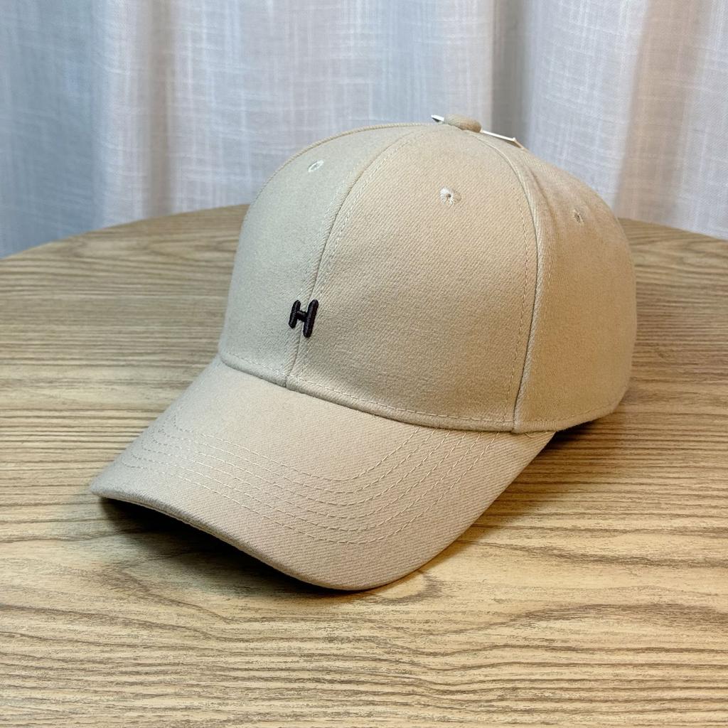 Woolen Embroidered H Letter Duck Cap for Women Autumn and Winter Versatile Youth Casual Baseball Cap for Couples