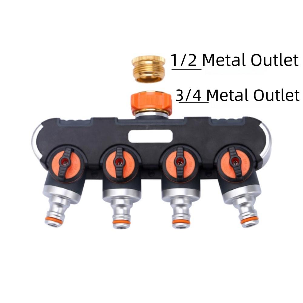 Splitter Design 4-Way Faucet Diverter Tap Connector Hose Connector Splitter Garden Watering