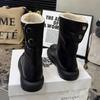 MARCO & JOYCE new flat-bottomed snow boots autumn and winter thickened velvet warm waterproof medium boots