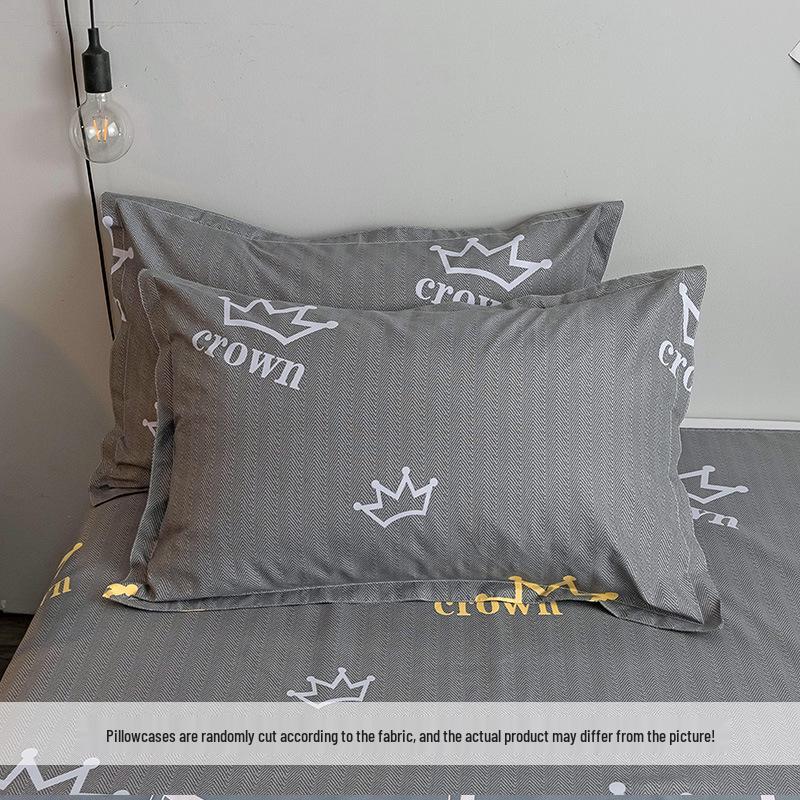 2025 Influencer Pillowcase Set - Pure Washed Cotton, Single 48×74cm, Ideal for Student Dorms, Set of Two