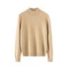 High Neck Cashmere Sweater - Loose Fit Solid Color Knit for Autumn and Winter