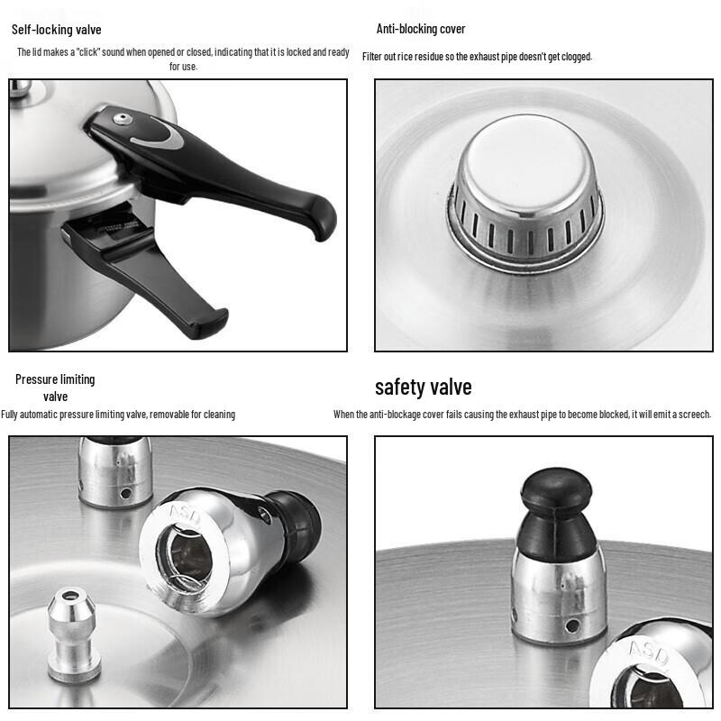 ASD DN1826 304 Stainless Steel Pressure Cooker