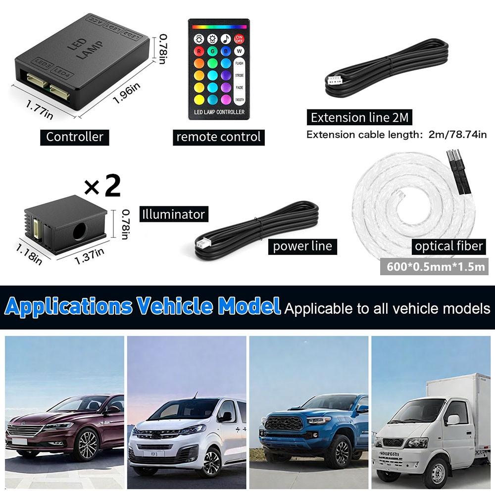600 Stück Auto Dachhimmel Sternenlicht Kit Dach Leuchten Deckenleuchten Glasfaser