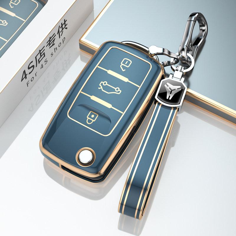 For Volkswagen VW Polo Golf Passat Tiguan Beetle Caddy T5 Up Eos Skoda Octavia Seat Leon Altea TPU Car Remote Key Case Cover
