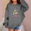 Children's Fashionable Casual Long-sleeved Loose Christmas Print Pullover Sweatshirt