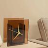 Nordic Style Flower-Insertable Clock Minimalist Square Table Clock Desktop Vase Clock  Living Room