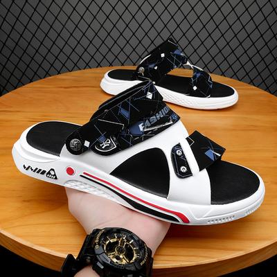 Fashion CYYTL Summer Mens Slippers Casual Shoes Beach Sandals Outdoor Slides Leather Walking Comfort Designer Fashion Lightweight Luxury