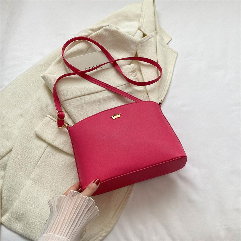 Шикарная Простая Сумка-Ведро Винтажная Трендовая Сумка Кроссбоди 2023 Летняя Мода розы красного