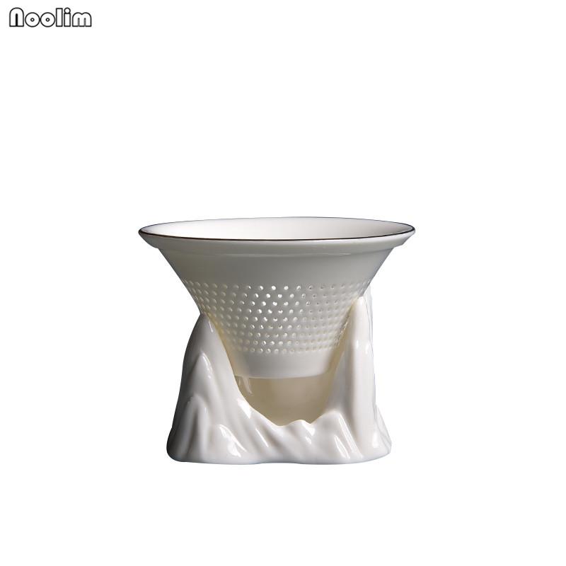 Horský vrchol Bílý nefritový porcelán Sítko na čaj Kreativní čajové náčiní