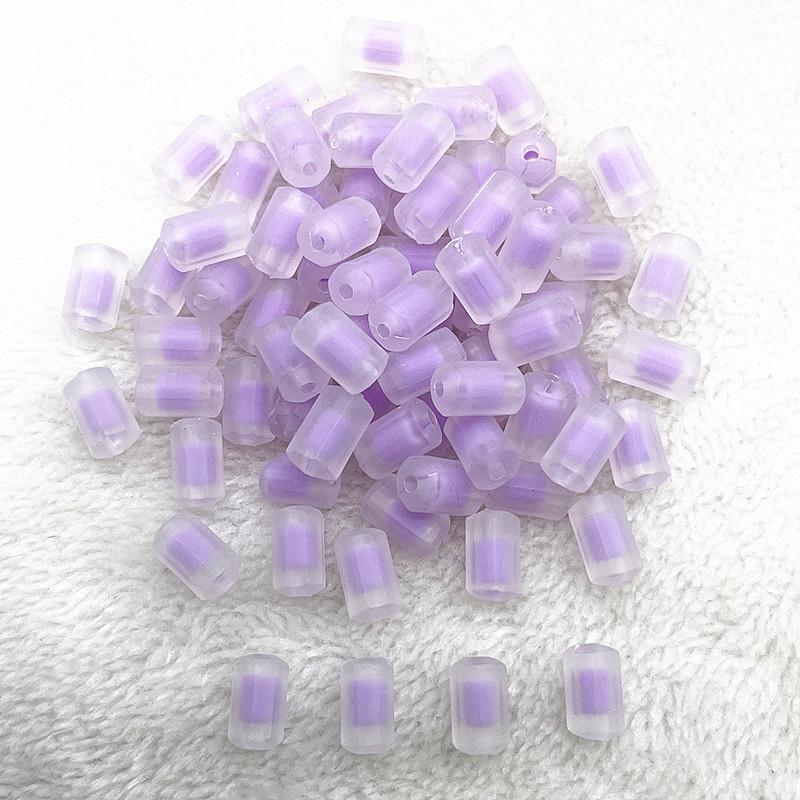 30pcs 12x7mm Matte/Transparency/AB Colour Acrylic Cylinder Beads Loose Spacer Beads for Jewelry Making DIY Bracelets Accessories
