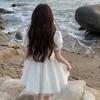 French niche design feeling waist sweet princess style dress schoolgirl summer white Lolita tutu