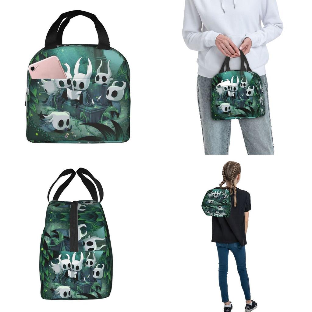 Hollow Knight Funny Games Thermal Insulated Lunch Bag for Work Portable Food Bag Container Thermal Cooler Lunch Boxes