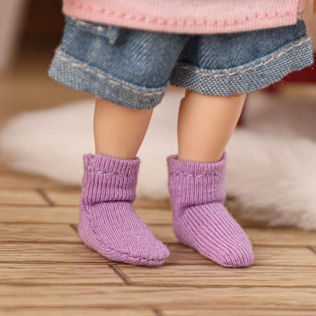 OB11 Mini Cute Colourful Socks Doll White Socks Ob Short Sock for 1/12bjd,obitsu11,mollys,ob11 Doll Shoes Accessories