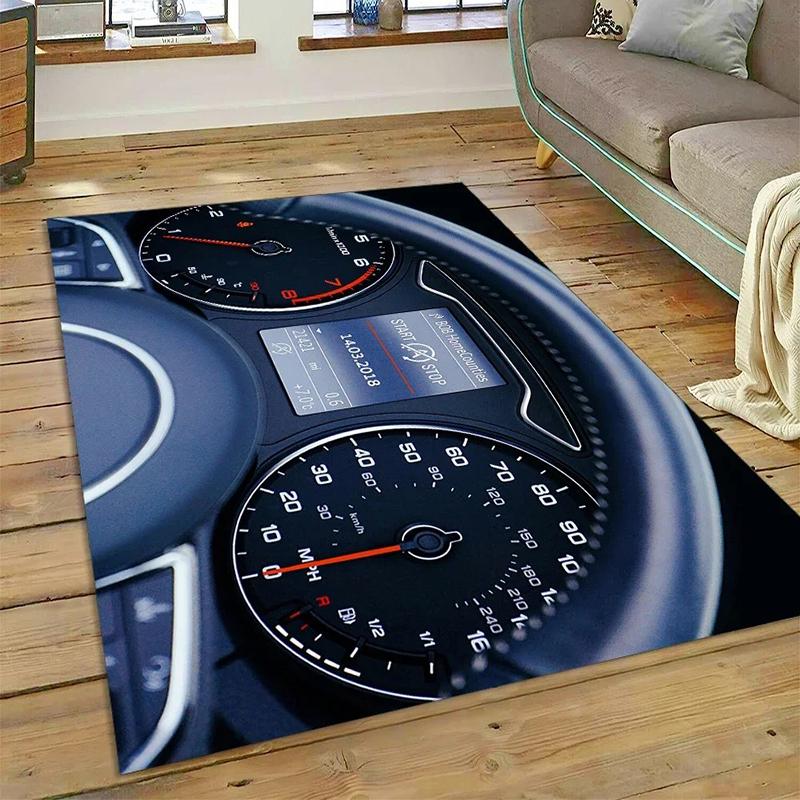 3D Car Dashboard Machine Control Screen Racing Carpet Rug for Bedroom Living Room Home Sofa Decoration Kid Game Decor Floor Mat