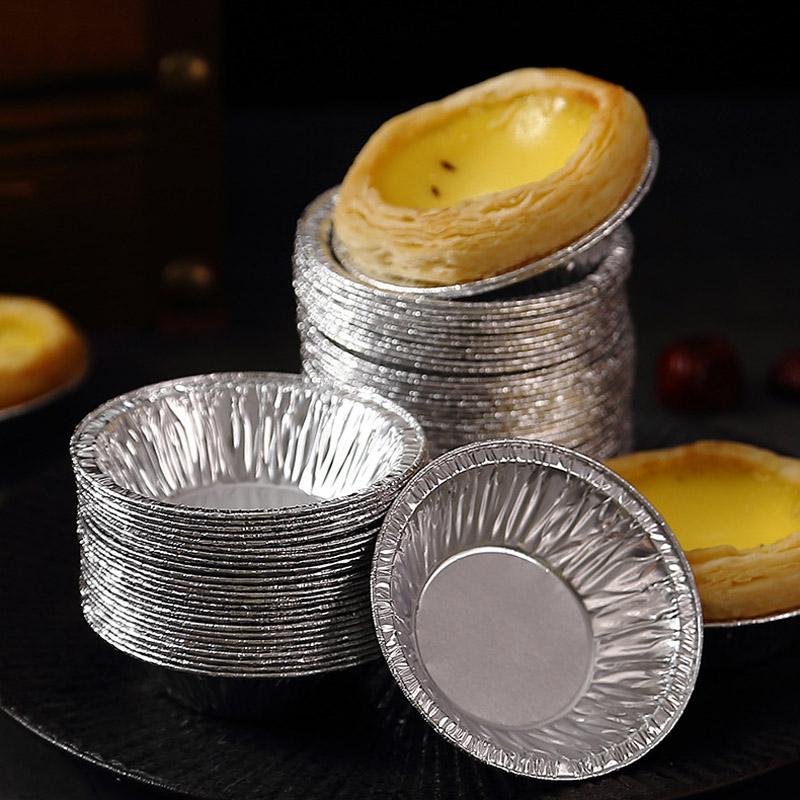 

50pcs Egg Tart Mold Baking Disposable Cupcake Mold Aluminum Foil Baking Cup Cookie Pudding Mould Cake Bake Mold Pastry Tool шоколадный