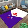 "Purple Carpet with Red Lily Symbol and Letters ACF Home Decor" Suitable for use as an anti-slip for living room bedroom sofas
