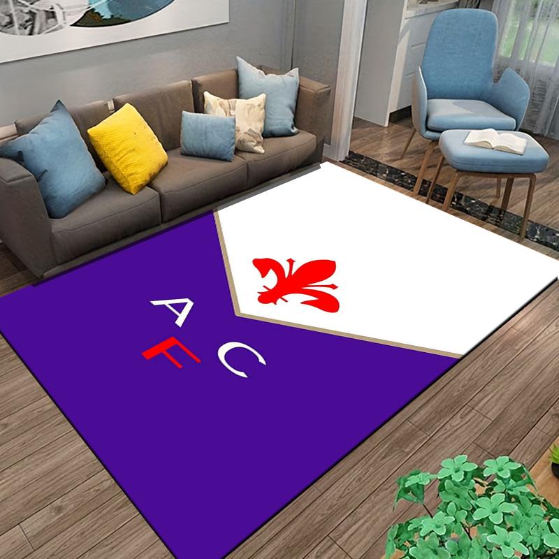 "Purple Carpet with Red Lily Symbol and Letters ACF Home Decor" Suitable for use as an anti-slip for living room bedroom sofas