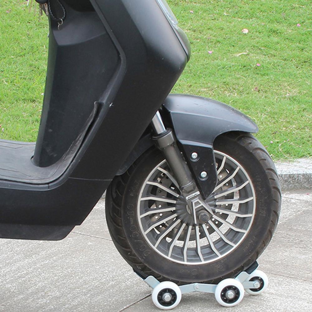 Motorsykkel flyttebil dekk Skøyter Motorsykkel dekk Dolly med 5 hjul flatt dekk og sprengt dekk Selvredningstilhenger