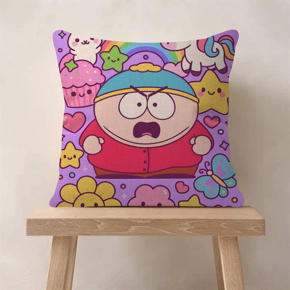 Cartoon SSouth cute PPark Cushion Cover Inches Farmhouse Decor Home Throw Pillow Covers for Couch Decorations