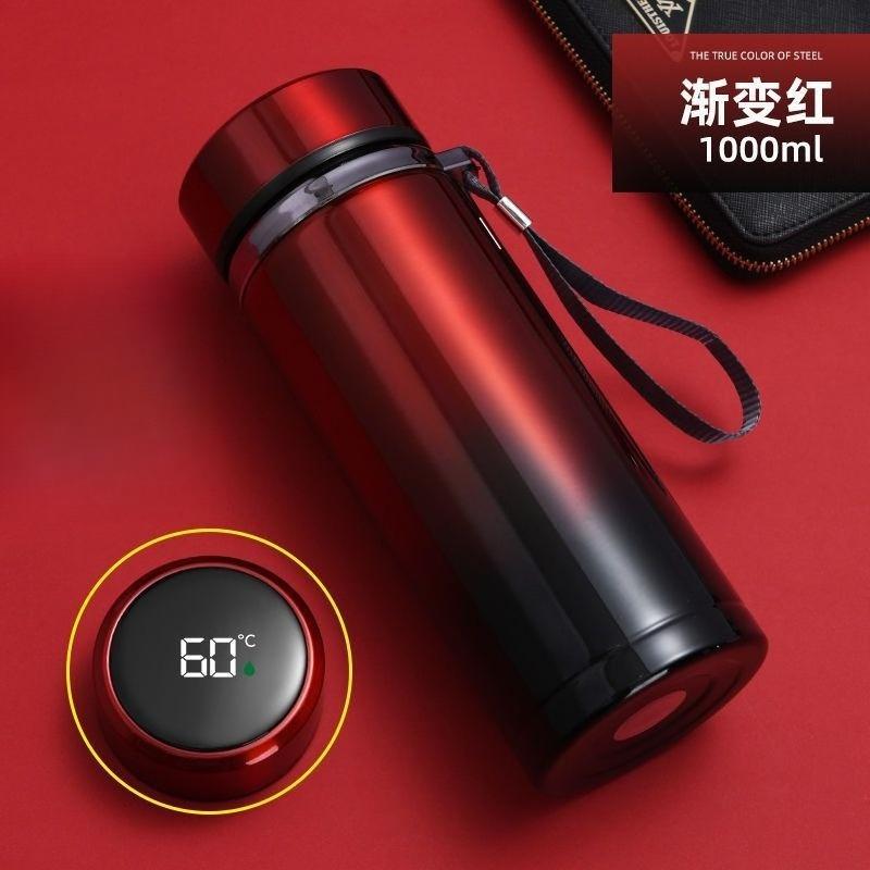 500 ml-1 Liter Edelstahl-Thermosflasche mit LED-Temperaturanzeige Sus304 Teewasserflasche Vakuumflasche Tragbare Tassen