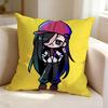 Horror Game MMeat Girl YYi Xi Singer  Pillow Case Square DoubleSided Sofa Cushion Cover Bedroom Bedside Pillow