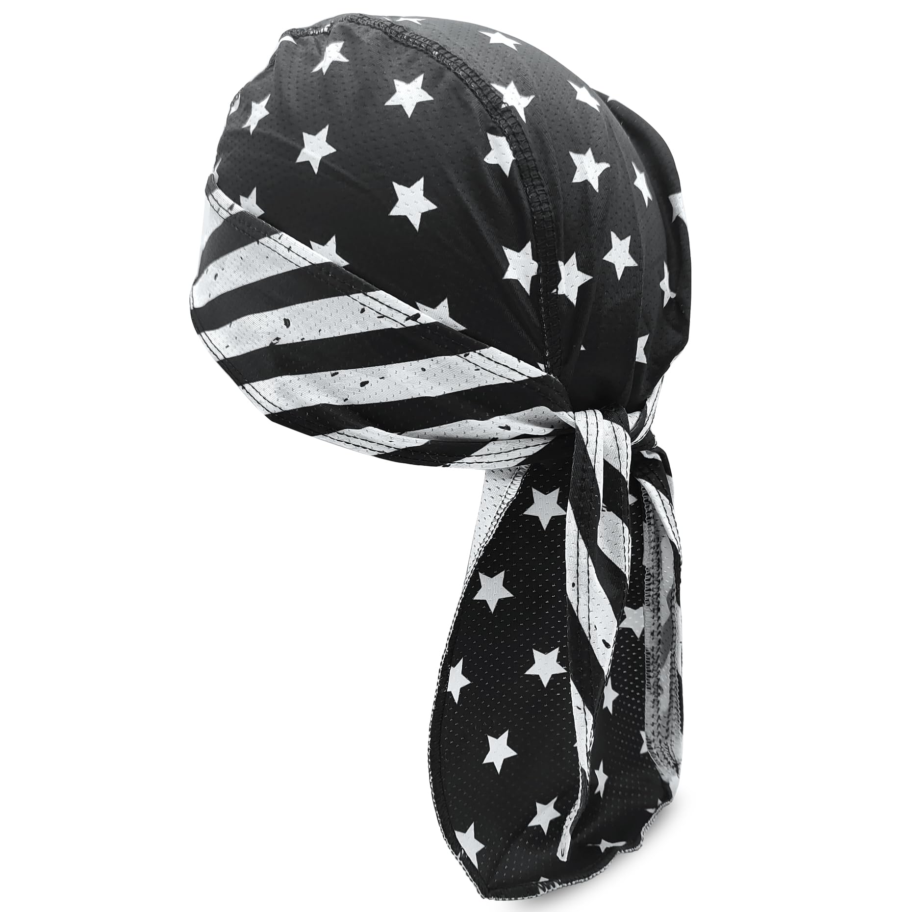 

Trifong Bandana Cap Men s Bandana Black Pirate Hat Mesh Quick-Drying Sweat-Absorbent Bandana UV Cut Sweat Stopper Breathable Material Doo Rag Skull