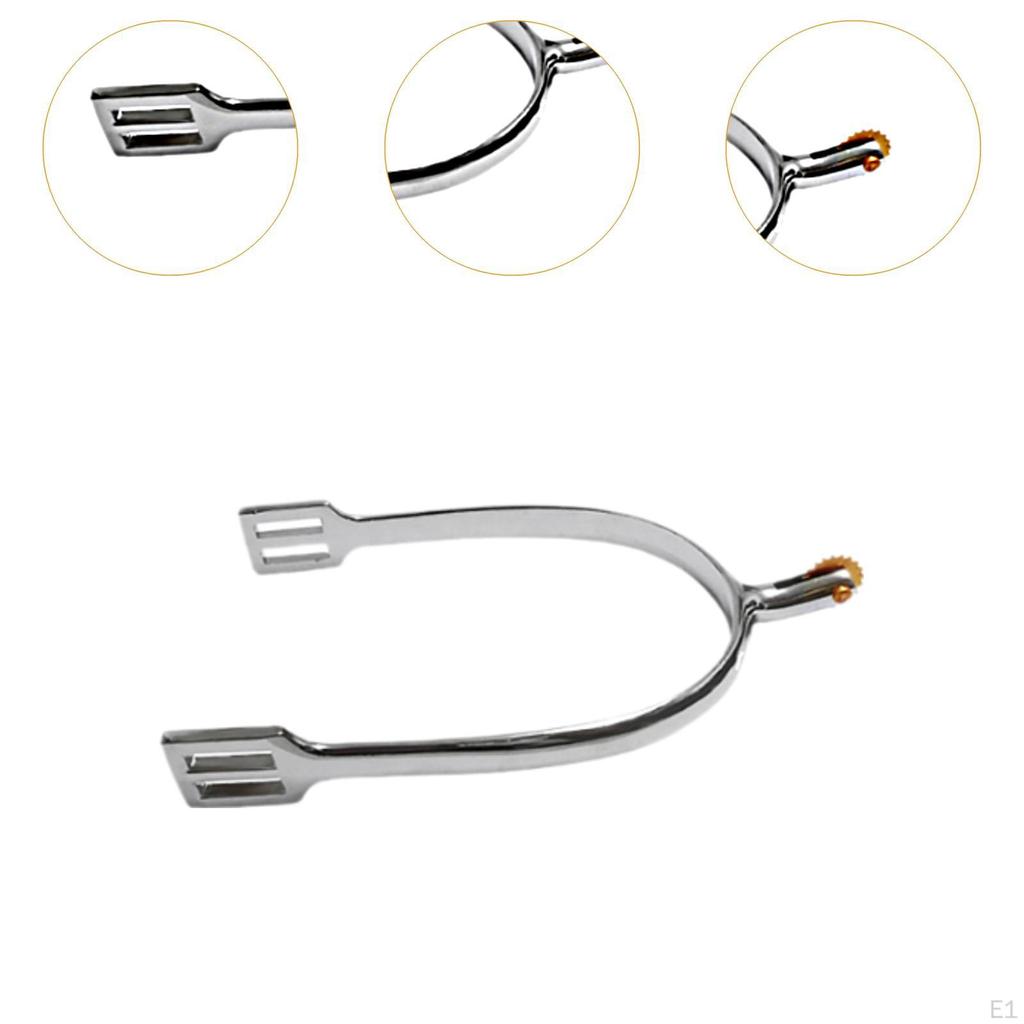 2 Pieces Horse Spurs Boots Sturdy Reusable Riding for Men Zinc Alloy English