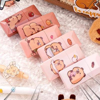 6 pezzi/set nastro di rivestimento silenzioso silenzioso capibara correzione cancelleria nastro di correzione regalo per studenti