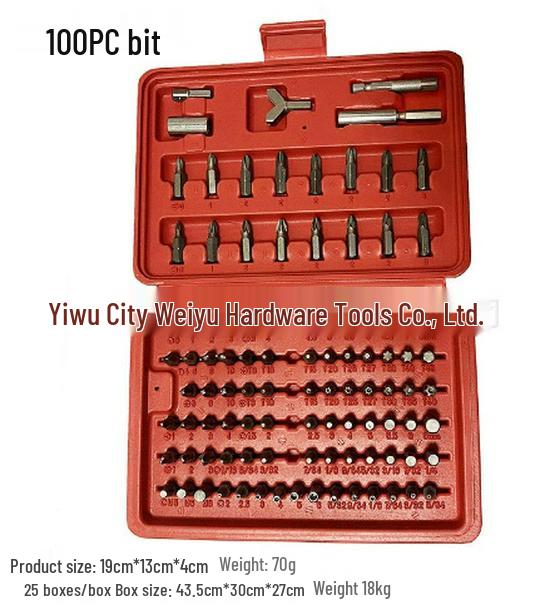 Extended Electric Screwdriver Bit Set with Holder & Rod