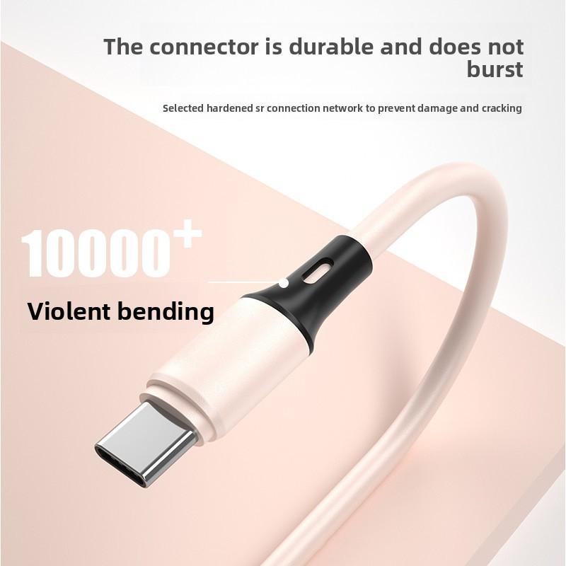 Silicon Green Typec Charging Cable With Fast Charging For Huawei Xiaomi Vivo Oppo Devices