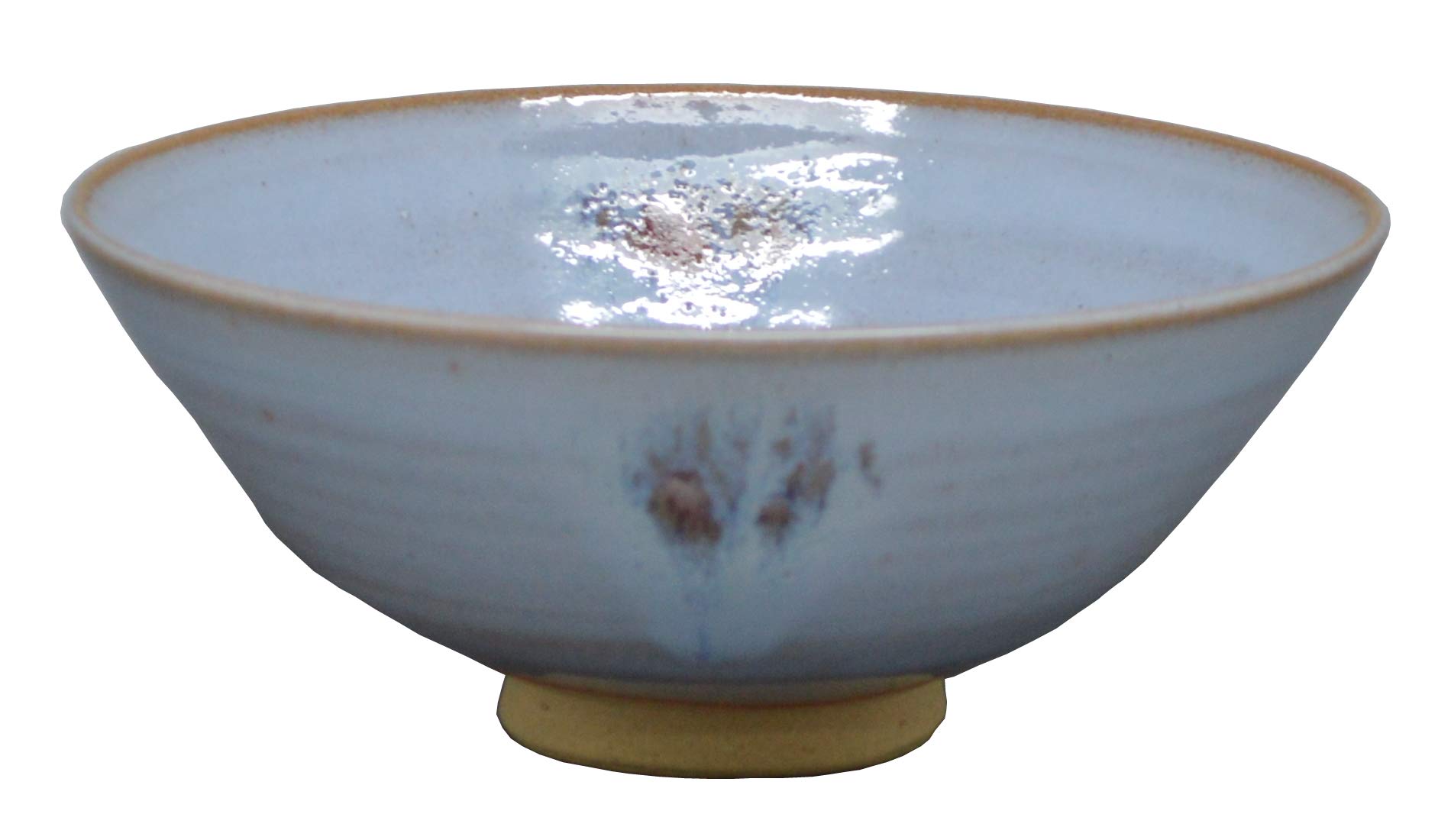 

Nakamura Yohei Matcha Bowl, Blue, Size: Diameter 14.4cm x Height 6cm, Flat Tea Bowl, Seikin Kiln, Paper Boxed
