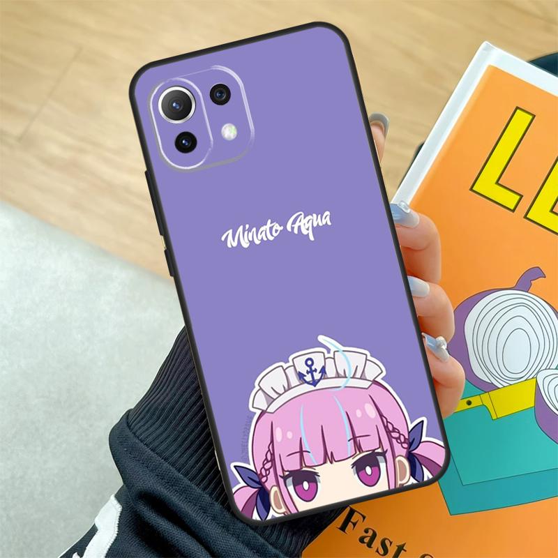 Minato Aqua Hololive Case For Xiaomi 15 Ultra 13 14 Pro 11T 12T 13T 14T POCO F5 F6 F7 Pro X3 X5 X6 X7 Pro Coque
