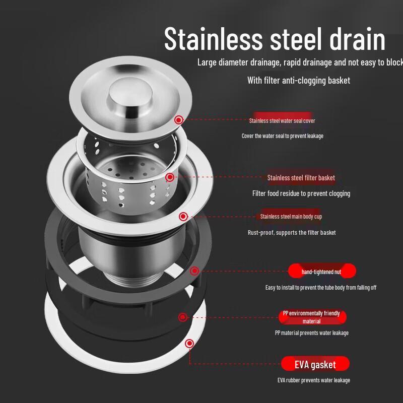 Сливной комплект Shuopu из нержавеющей стали