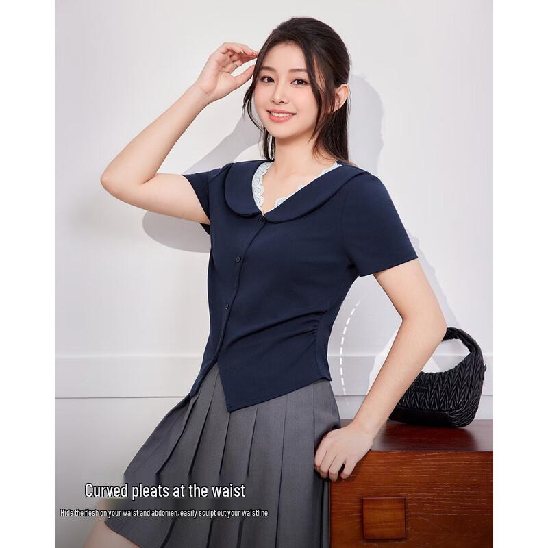IEF French Style Plus Size Slimming Summer Top