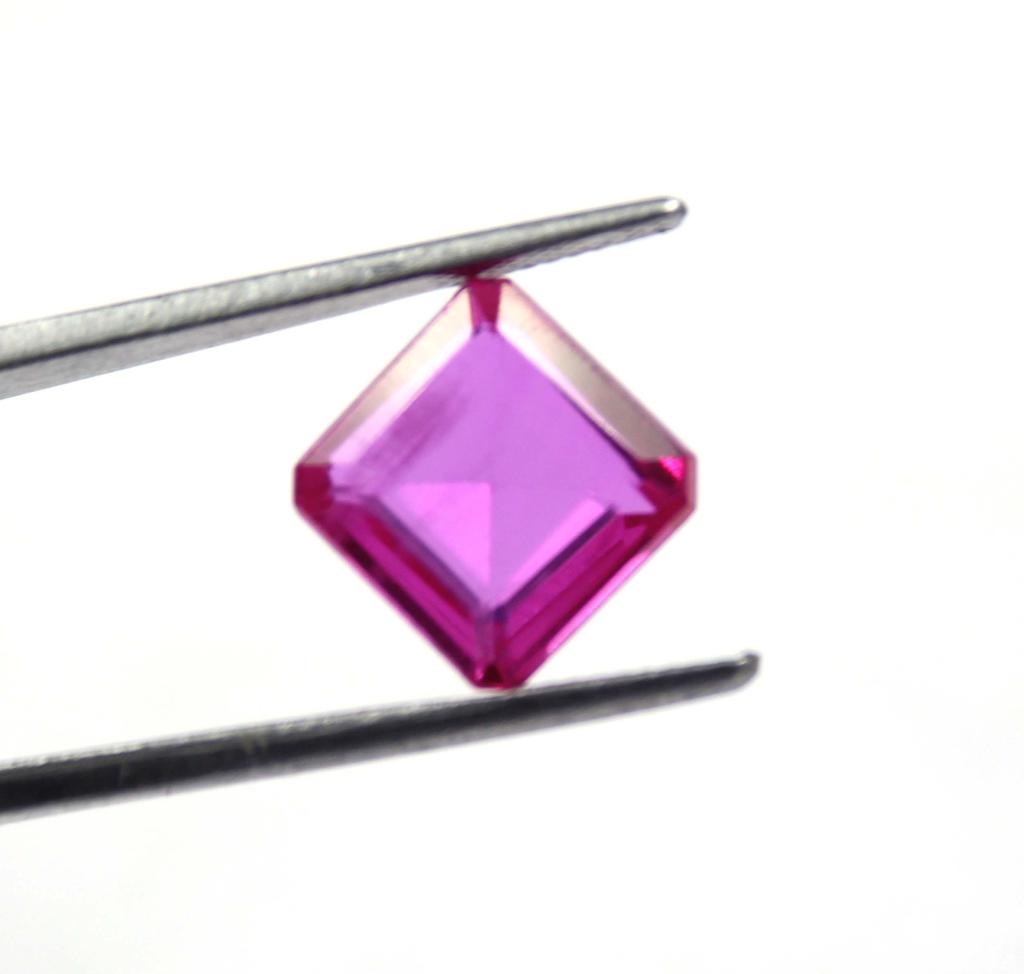 7.45 Carat Finest Quality Emerald Shape Pink Ruby Burma Certified Transparent Gemstone SN410