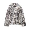 European and American style, new women's clothing, fashionable casual animal print artificial wool jacket