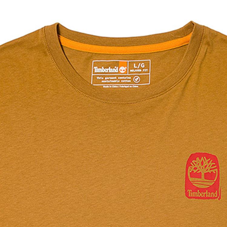 Timberland SS22 Kick-Resistant Printed Round Neck Short Sleeve T-Shirt Men Tops Wheat A6CKA-P47