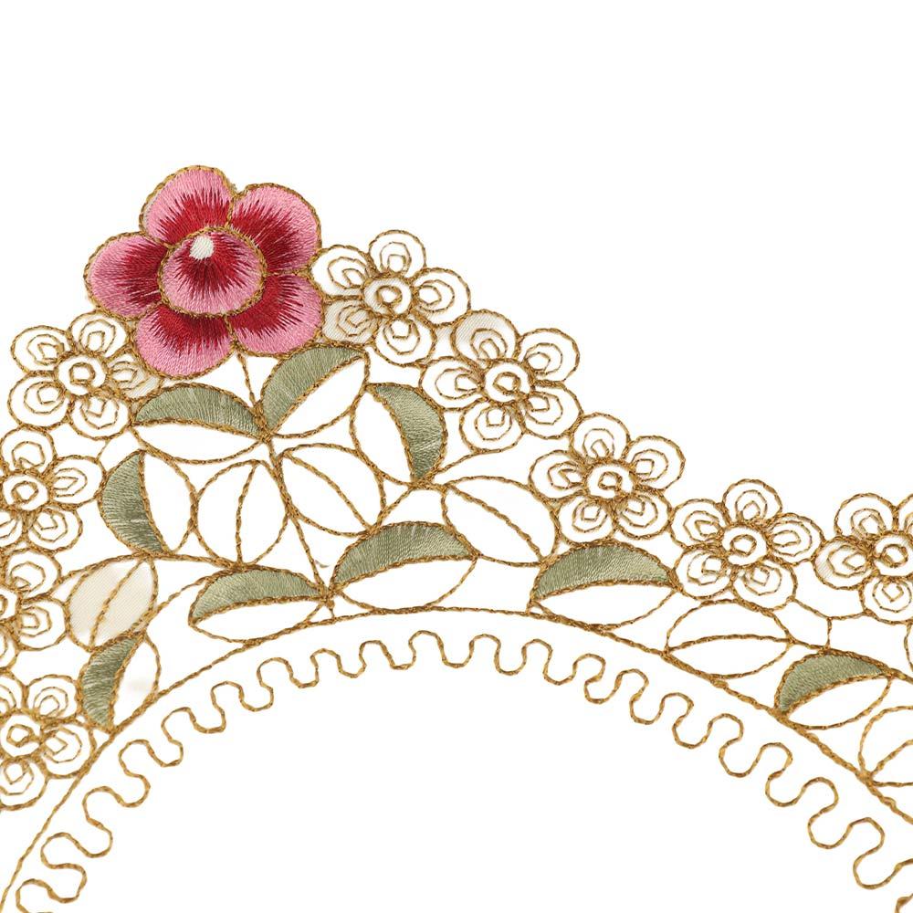 Large Embroidered Lace Fabric Placemat Non-Slip Bowl Pads Waterproof Dining Table Place Mat  Hotel