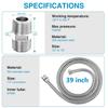 Large Bore Shower Head Hose Stainless Steel Shower Extension Tube High Pressure Shower Hose  Home