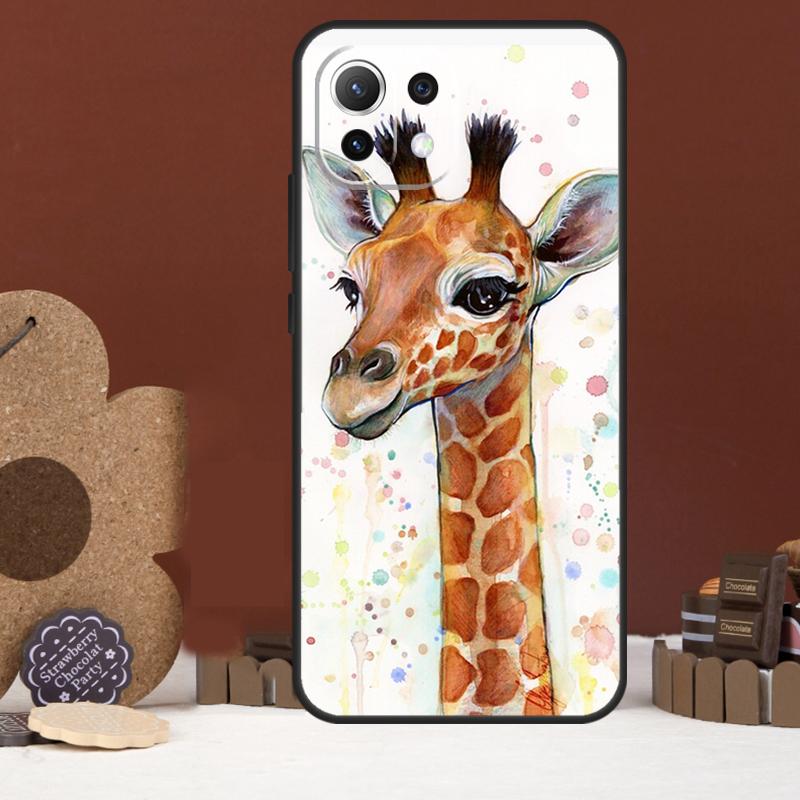 Sött tecknad giraffskal för Xiaomi 17 Pro Max 14 15 Ultra 15T 13T 14T POCO F8 Ultra F7 F5 F6 X5 X6 X7 Pro Cover