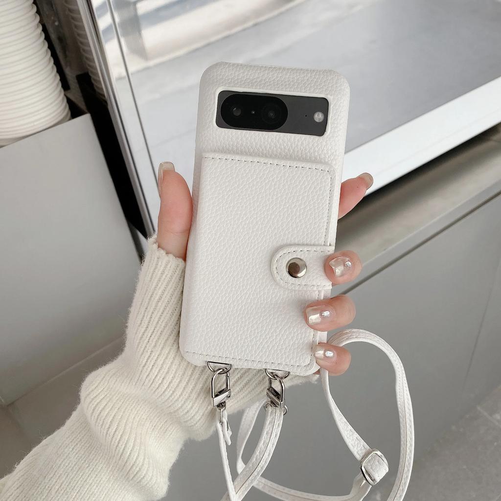 Crossbody Flip Wallet with Card Holder Phone Case for Google Pixel 9 Pro XL 8 7 6 9A 8A 7A 6A PU Leather Shockproof Cover