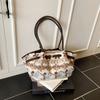 Retro Large Capacity Single-shoulder Bag with Checkered Pattern for Casual Use, Tote Bag