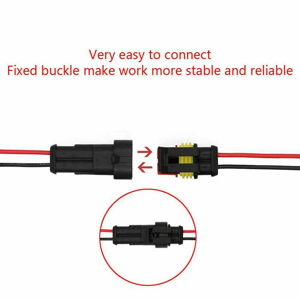 708/352pcs 1 HID Waterproof Connectors Car Marine Seal Electrical Wire Connector Plug Truck Harness