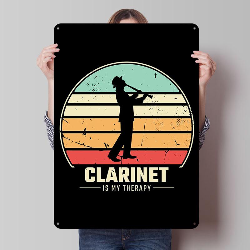 

Металлический постер Кларнет Металлические таблички Настенное искусство Украшение для спальни Дома Индивидуальная жестяная табличка для украшения дома Барные аксессуары Ретро 20x30cm（7.8x11.8inch）
