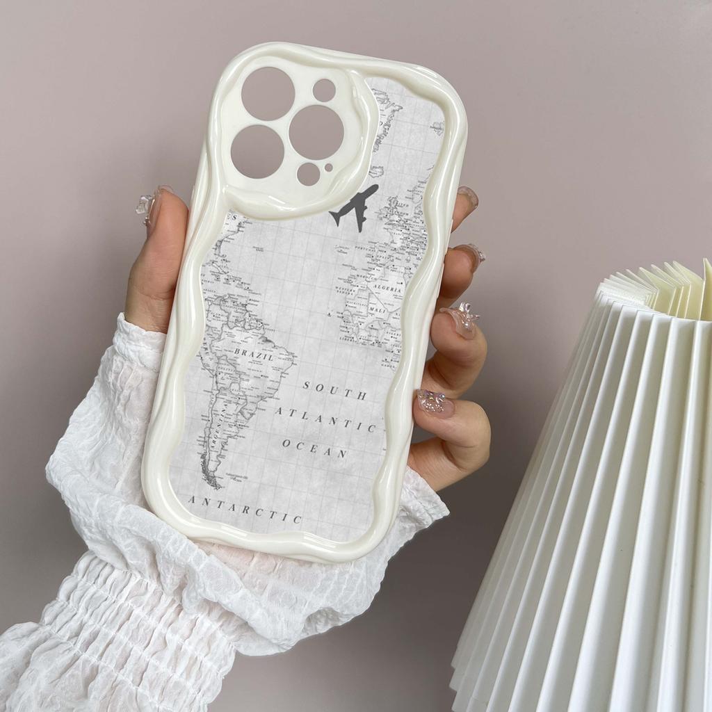 Ae89 Map aircraft trajectory Protective Phone Cases for Apple iPhone 16 15 14 13 Pro Max 11 12 mini XR 7 8 6s Plus XS Max SE Wave TPU Back Cover