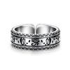 Horus Eye Ring Men Women Adjustable Open Band Sterling Vintage Retro Style Statement Jewelry