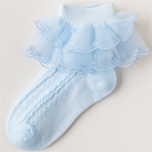 1-15Years Kids  Sprng Summer Baby Princess Socks For Girls  Solid Lace Cotton Soft Fashion Sweet Children's Socks