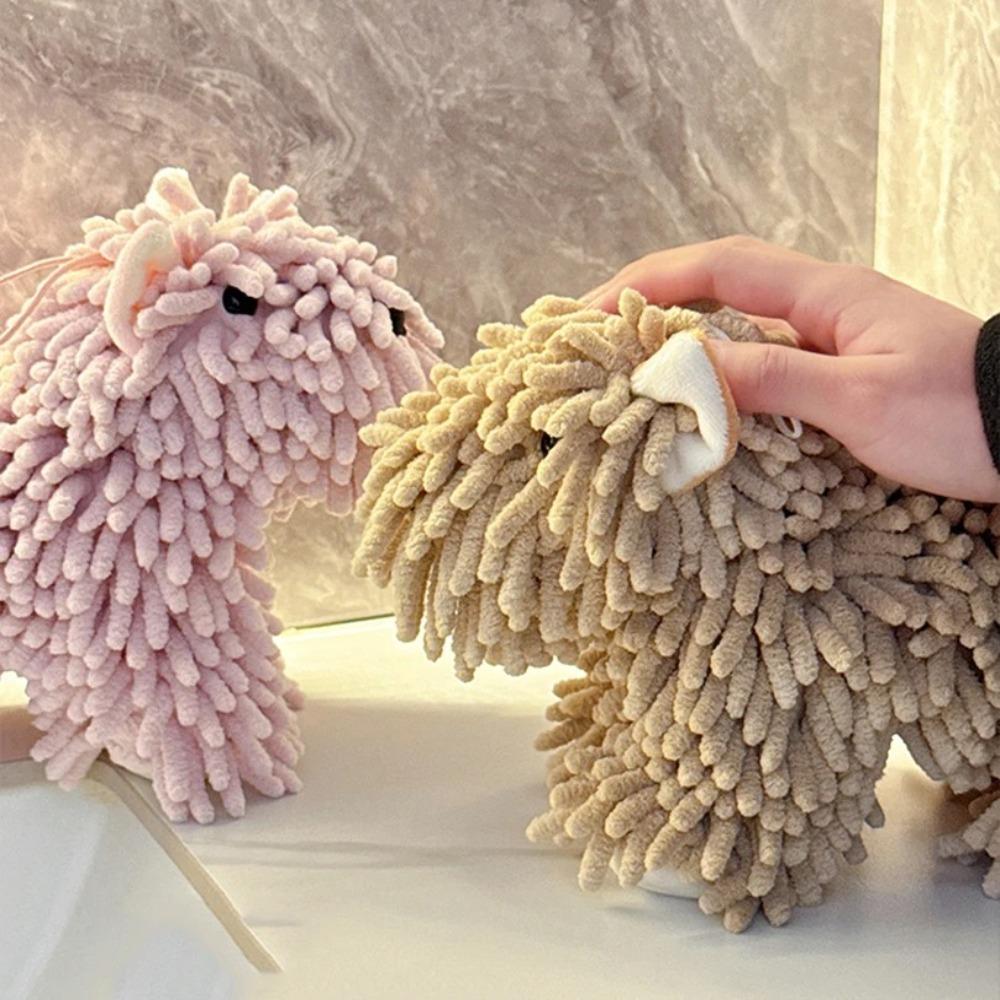 Multifunctional Chenille Hand-Wiping Doll Animal Shape Plush Toy Funny Hand-Wiping Towel  Bathroom